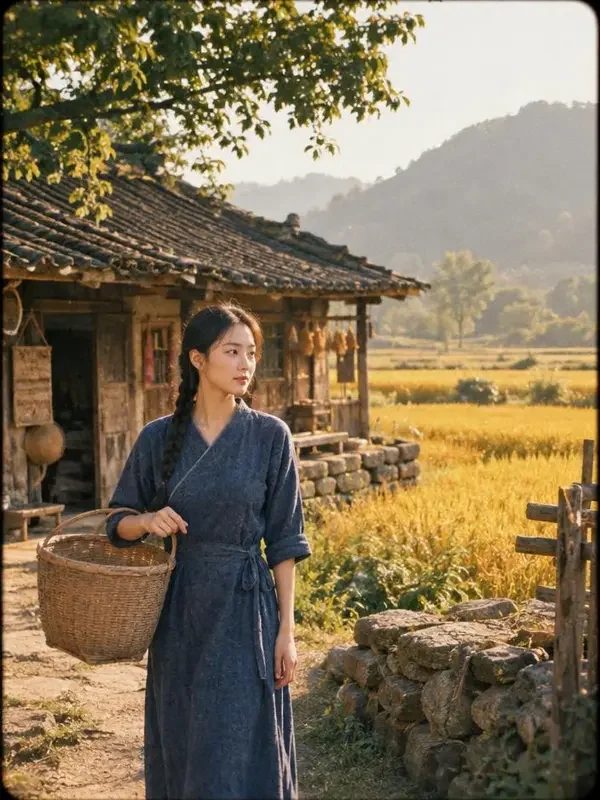 短剧《穿越成农家小福女》穿越重生题材竖屏海报封面